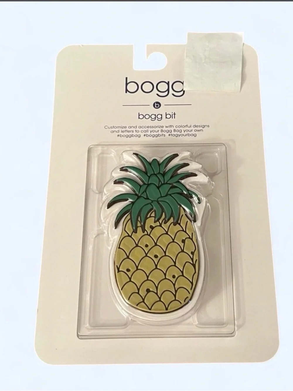 BOGG BAG Pineapple Bogg Bit Charm in Yellow and Green